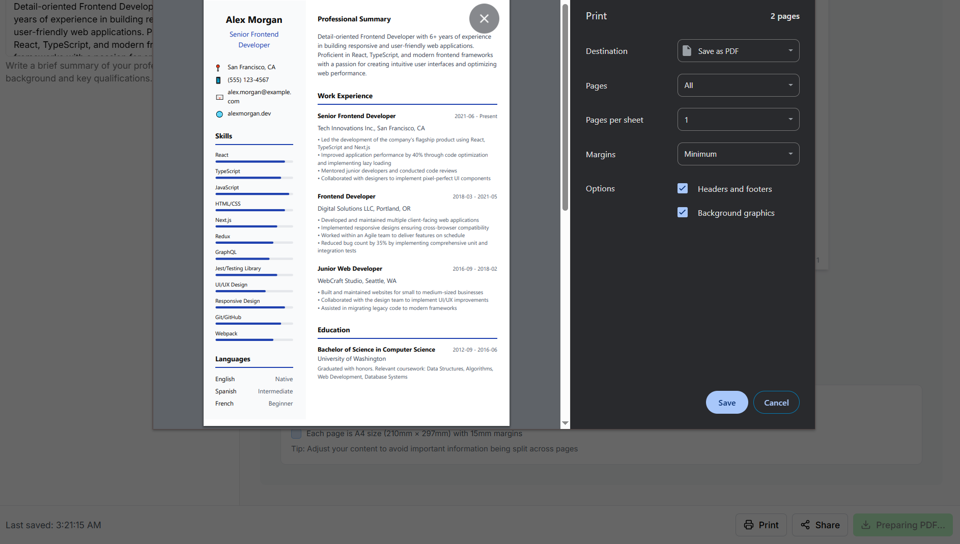 PDF Export