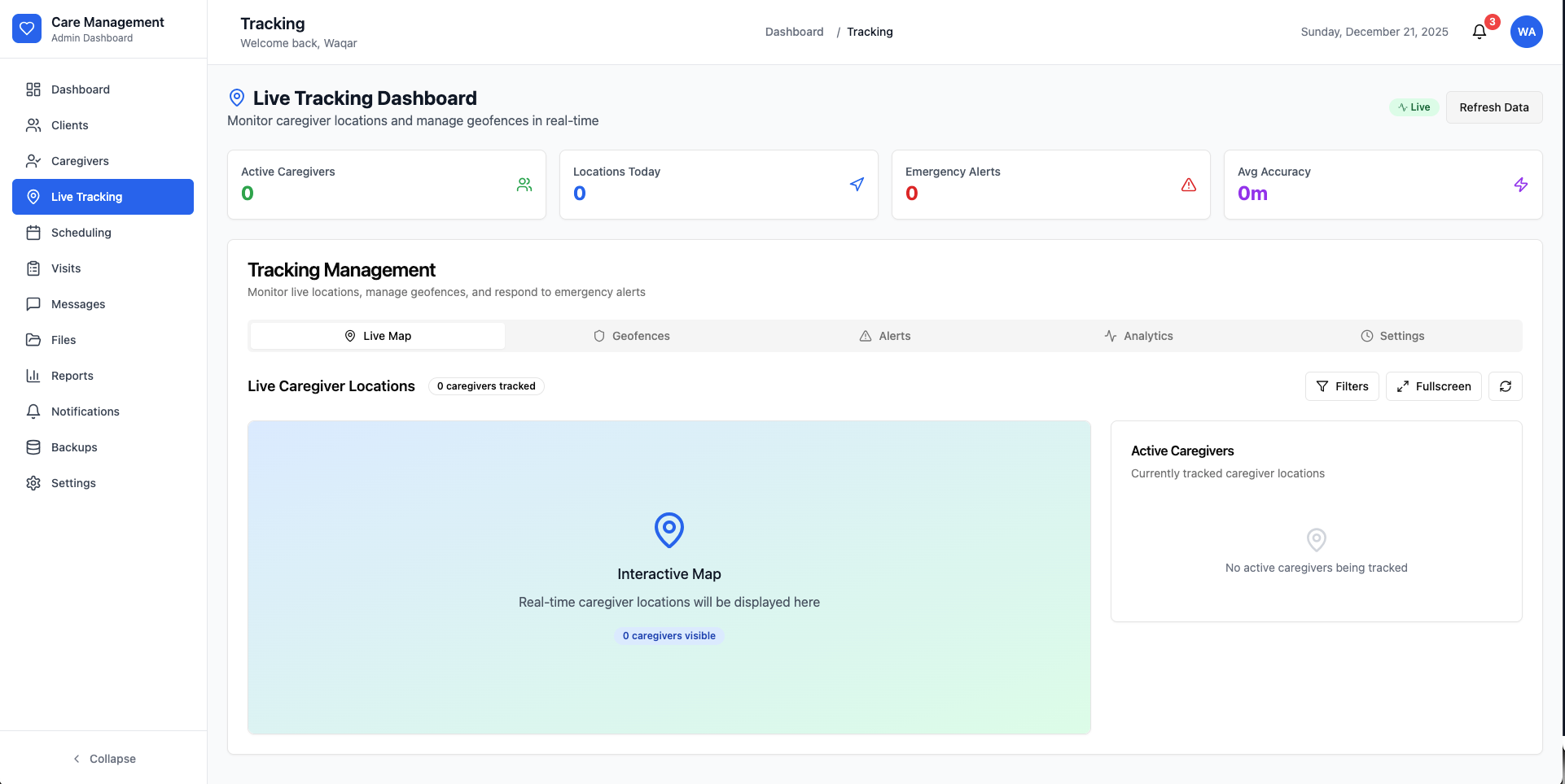 Live Tracking Management