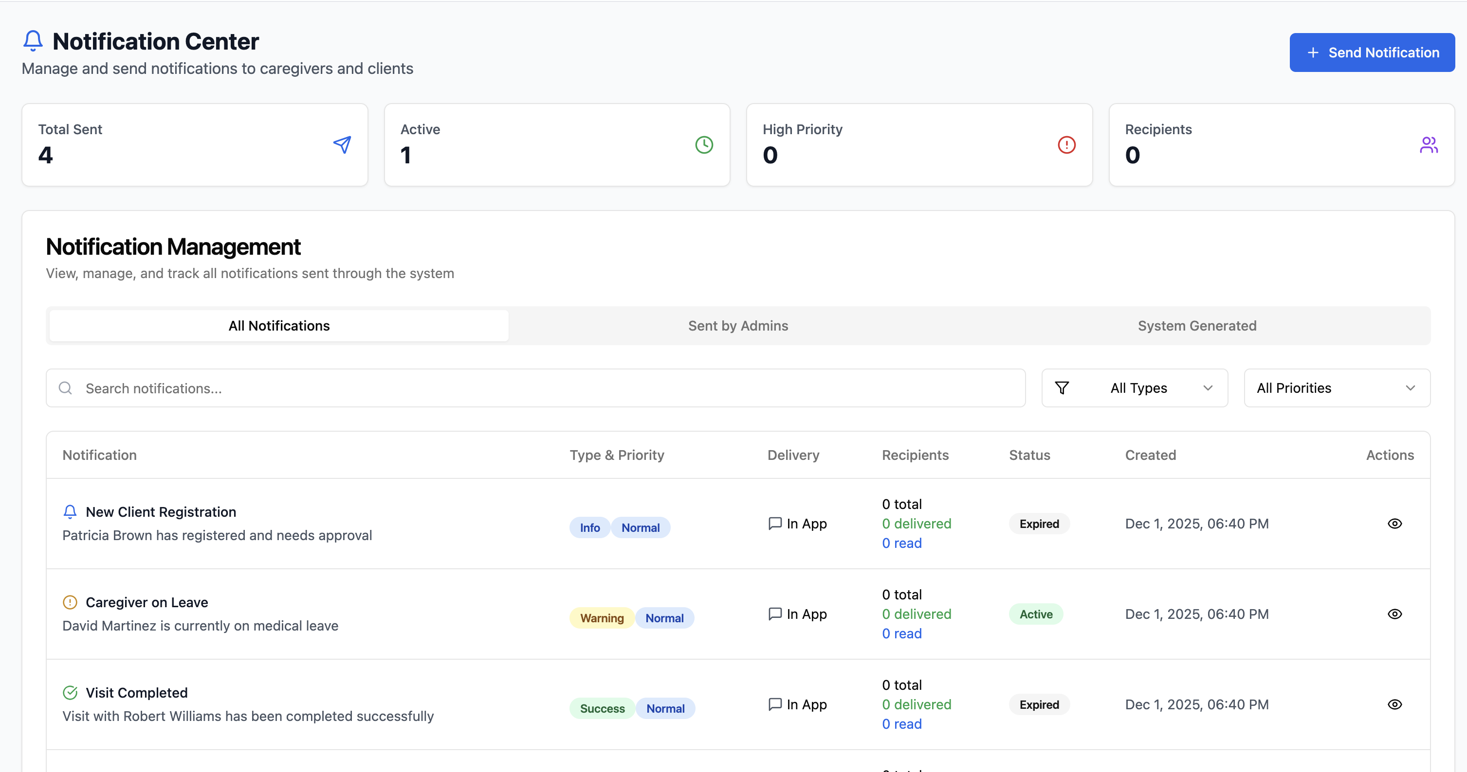 Notification Management